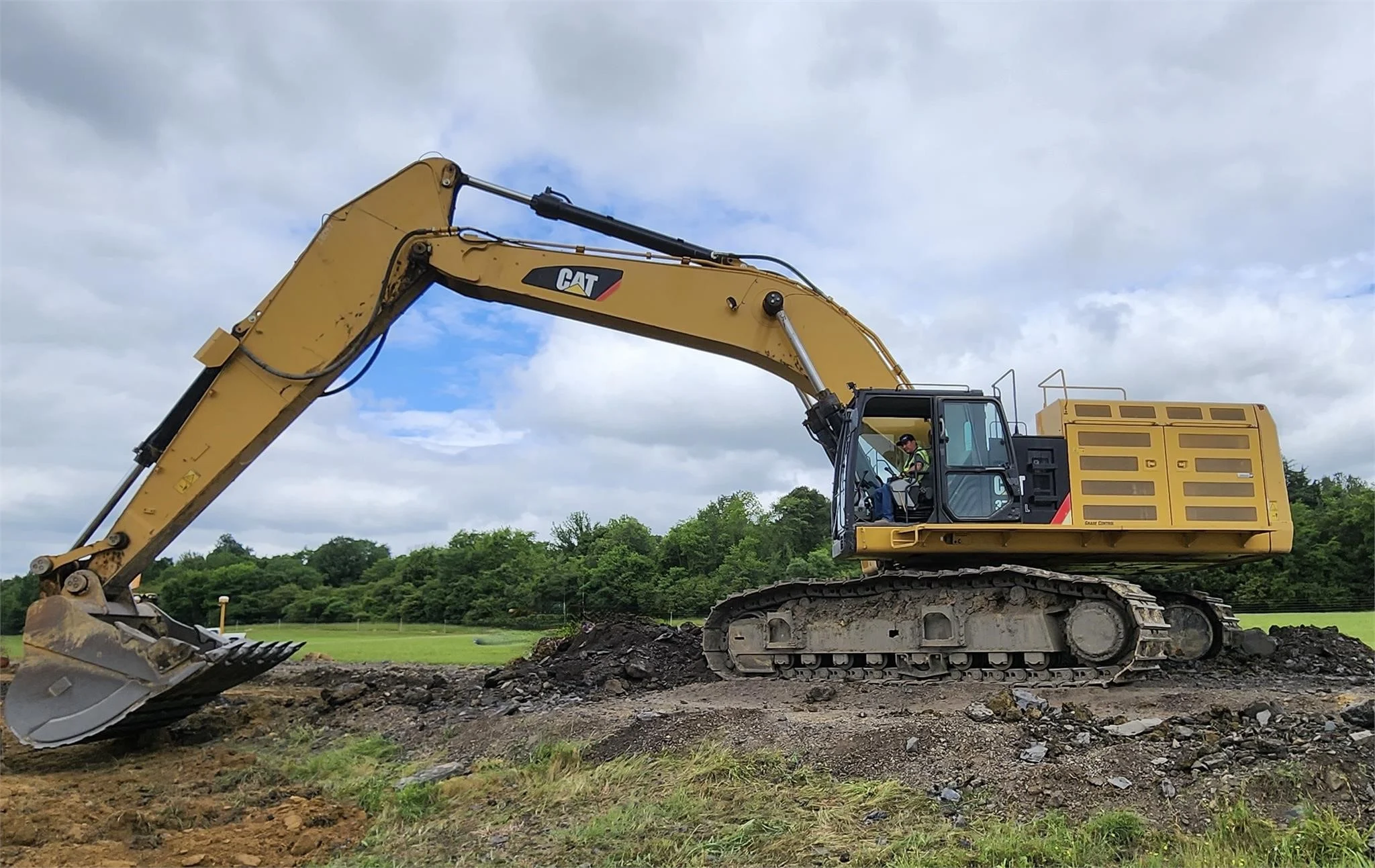 CAT excavator in operation